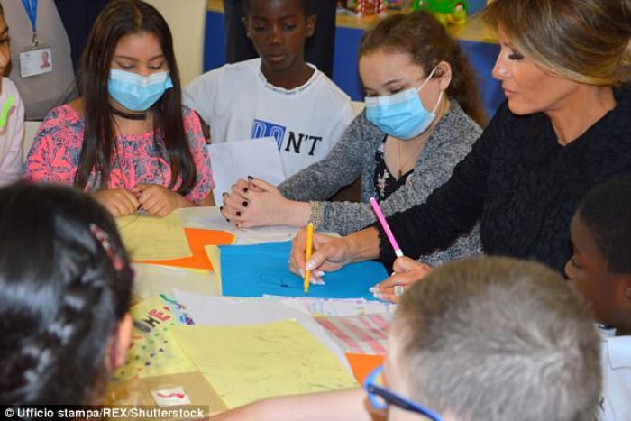 Melania Trump with sick kids