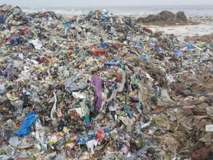 Vervosa Beach before the cleanup. 