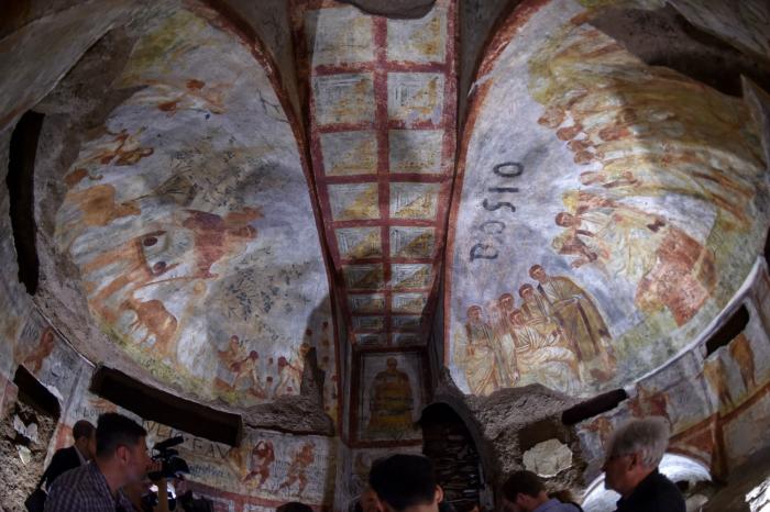 A portion of the catacombs are now open to the public. 