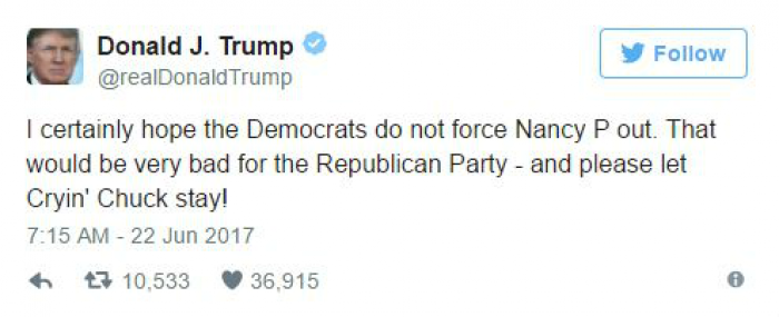 President Trump trolled the Democrats with this notable tweet. He has a point.