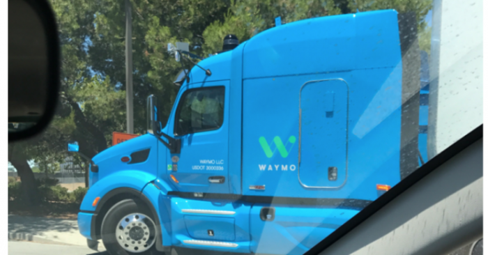 Waymo's self driving truck looks like any other. At first, drivers will use self driving features to take breaks on the road. But eventually, the trucks will drive themselves between destinations, without human drivers. 