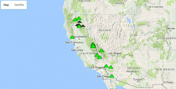 California is dotted with volcanoes, many of which are likely to erupt again at some time in the future. California is dotted with volcanoes, many of which are likely to erupt again at some time in the future.
