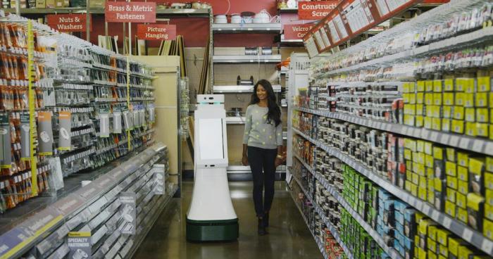 Lowes is testing a robot that can roam the aisles and assist customers. 