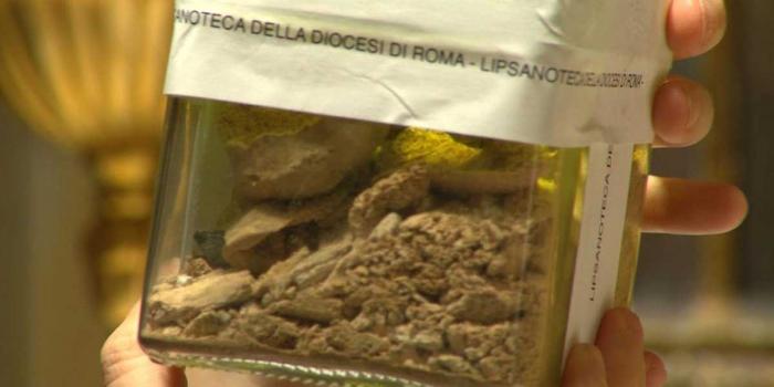 Bone fragments from the jars have been sent for study at the Vatican. 