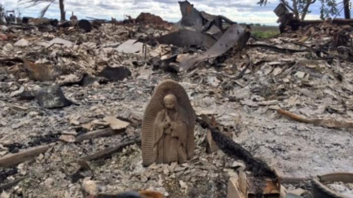 A second statue of the Virgin Mary inexplicably survived Hurricane Harvey and a subsequent fire causing many to notice a pattern. 
