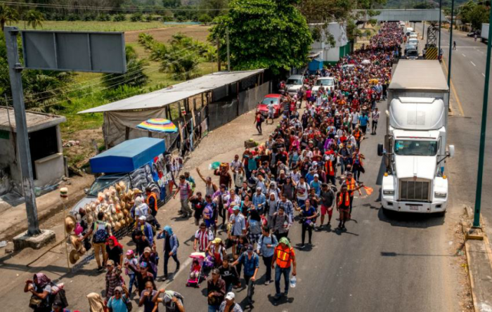 A caravan of 1,200 people is attempting to reach the U.S. border, but Mexico has pledged to stop it. A caravan of 1,200 people is attempting to reach the U.S. border, but Mexico has pledged to stop it.