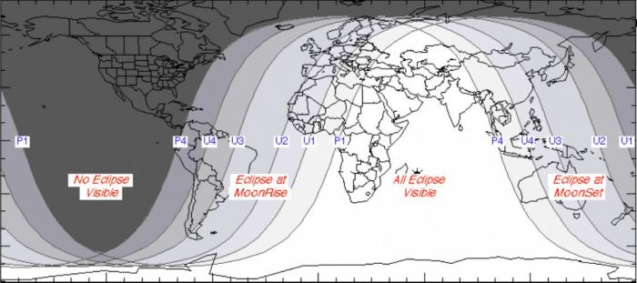 A blood-red moon will grace the skies over much of the Earth, but North America will miss the show. 