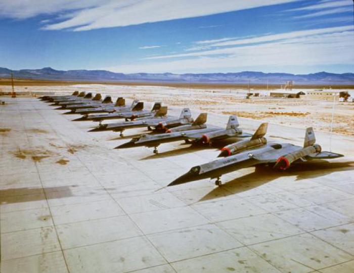 OXCART aircraft lined up for a photoshoot. Despite the secrecy, officials were very proud of their s OXCART aircraft lined up for a photoshoot. Despite the secrecy, officials were very proud of their s