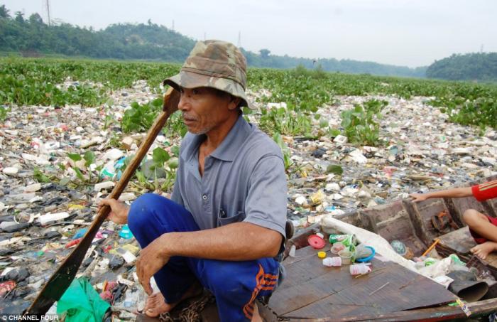 Once a tropical paradise, the Citarum in Java, Indonesia, is now said to be the dirtiest river in th Once a tropical paradise, the Citarum in Java, Indonesia, is now said to be the dirtiest river in th