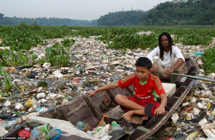Locals say textile factories illegally dump chemicals into the river at night and some nearby villag Locals say textile factories illegally dump chemicals into the river at night and some nearby villag