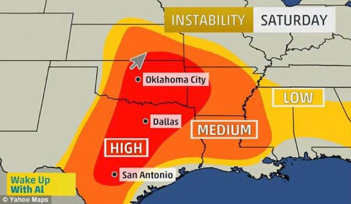 A powerful storm system, which may bring historic levels of tornadoes, is set to travel across the s A powerful storm system, which may bring historic levels of tornadoes, is set to travel across the s