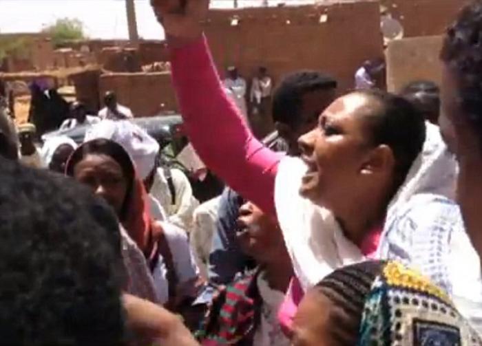 More than 50 protesters gathered outside the Sudanese court last week where Mariam Yahya Ibrahim Ish More than 50 protesters gathered outside the Sudanese court last week where Mariam Yahya Ibrahim Ish