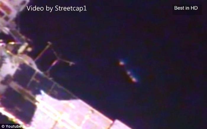These glowing objects faded from view in a video capture from NASA These glowing objects faded from view in a video capture from NASA