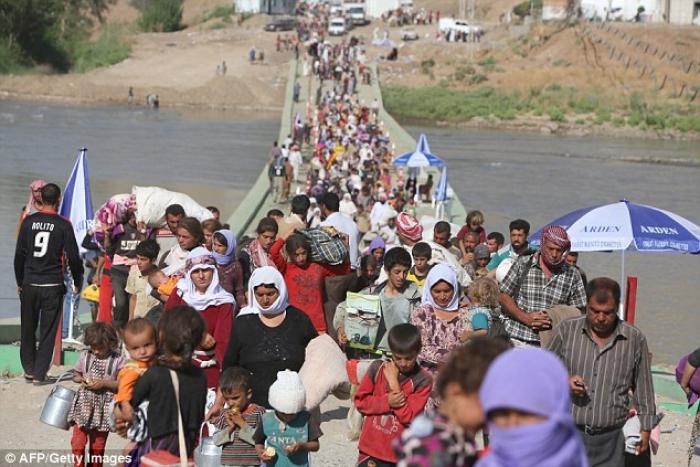 The minority sect has no option, they must flee into a war zone - Syria - or face slaughter at home. The minority sect has no option, they must flee into a war zone - Syria - or face slaughter at home.