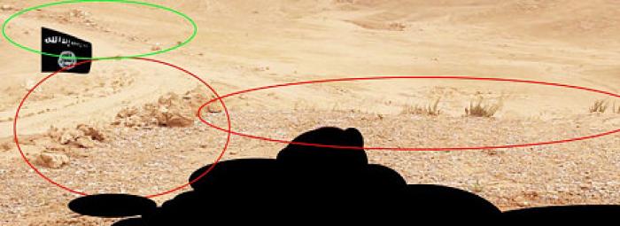 Images used by a British analyst to discover the spot of the murder of American James Foley. Images used by a British analyst to discover the spot of the murder of American James Foley.