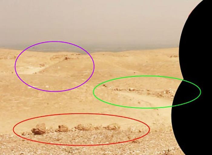 Images used by a British analyst to discover the spot of the murder of American James Foley. Images used by a British analyst to discover the spot of the murder of American James Foley.
