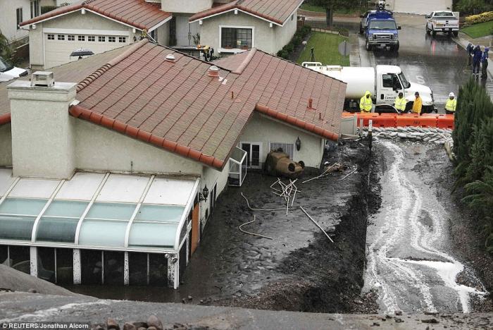 A powerful winter storm brought heavy rain to southern California burn areas in Ventura, Los Angeles A powerful winter storm brought heavy rain to southern California burn areas in Ventura, Los Angeles