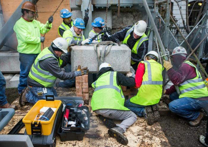 The time capsule was extracted from the cornerstone of the Massachusetts State House in December 201 The time capsule was extracted from the cornerstone of the Massachusetts State House in December 201