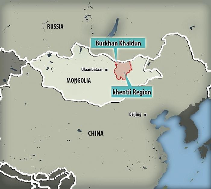 The burial site is speculated to be in the legendary Calley of the Khans near the Burkhan Khaldun mo The burial site is speculated to be in the legendary Calley of the Khans near the Burkhan Khaldun mo