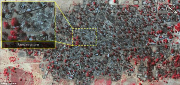 Satellite image of after Boko Haram attack in Doron Baga Satellite image of after Boko Haram attack in Doron Baga