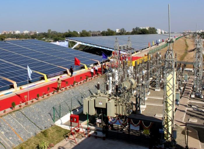 Innovative 'canaltop' solar energy plant in western India inaugurated