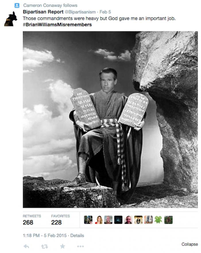 Brian Williams on social media Brian Williams on social media