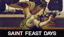 Annunciazione by Leonardo Da Vinci Saint Feast Days