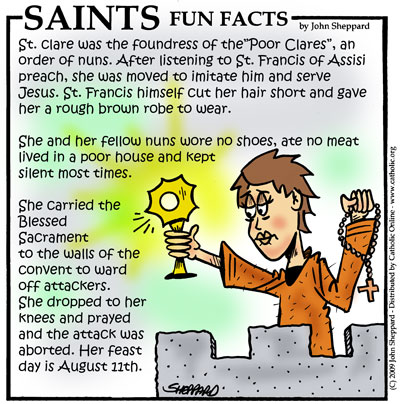 St. Clare Saints Fun Facts for St. Clare